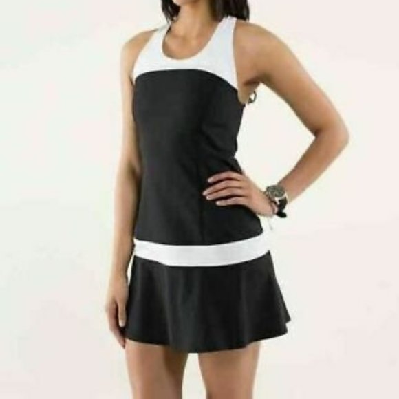 lululemon athletica Dresses & Skirts - Lululemon Hot Hitter Dress Black/White